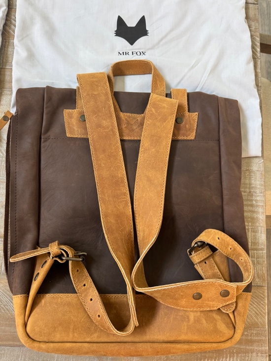 Mr Fox leather backpack handmade Mexico main image 5